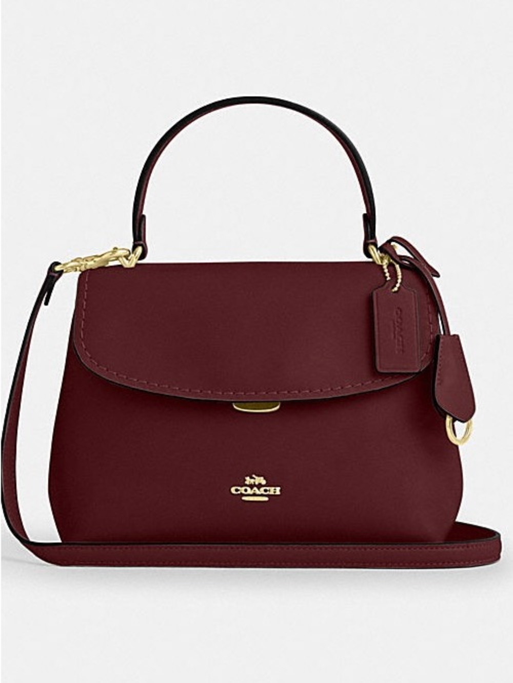 Coach Burgundy Emory Top Handle Bag